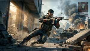 Uitgelichte thumbnail van Call of Duty: Black Ops 6 met soldaat en donkere, tactische campagnesfeer