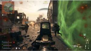 Call of Duty: Warzone featured thumbnail over circle rotations, met operator en gasring op de achtergrond