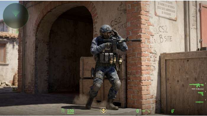Counter-Strike 2 thumbnail met titel over jiggle peeks en timing die je gehoor misleiden