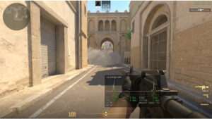 Counter-Strike 2 thumbnail met netgraph en ping overlay ter illustratie van ping checken in-game
