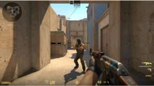 CS2 featured thumbnail about setting 4:3 stretched resolution, with a widescreen to stretched aspect ratio visual