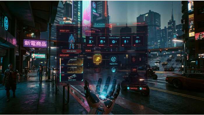 Cyberpunk 2077 featured thumbnail voor een beginnersgids, met een neon Night City achtergrond en gids-tekst