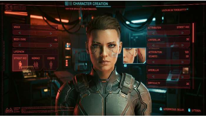 Cyberpunk 2077 featured thumbnail met V character creation thema en neon-achtergrond voor artikel over keuzes