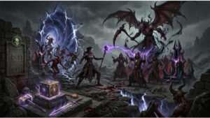 Diablo IV featured thumbnail voor Season 14 met duistere demonische artwork en startdatum 30 juni