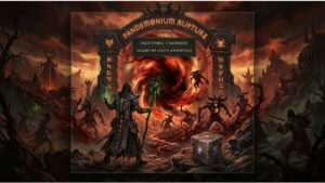 Diablo IV featured thumbnail voor Season of Death Awakening met donkere demonische sfeer en seizoensheadline