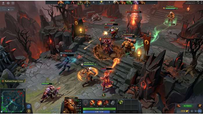 Dota 2 uitgelichte thumbnail met high ground verdediging rond de basis als comeback-moment in een MOBA