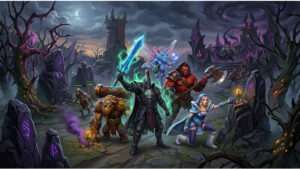 Dota 2 featured thumbnail over posities 1-5, met focus op carry en support rollen
