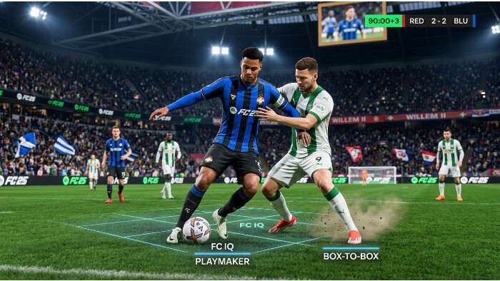 EA Sports FC 25 featured thumbnail met voetballer in actie en titeltekst over meer controle
