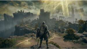 Elden Ring uitgelichte thumbnail met een avonturier in de Lands Between, passend bij een artikel over sturen zonder questlog
