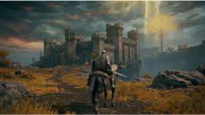 Elden Ring uitgelichte thumbnail met avonturier in de Lands Between voor een reisverslag op PC, PS en Xbox