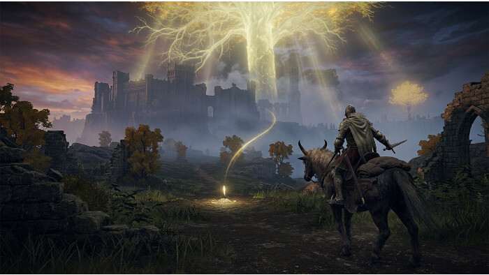 Elden Ring featured thumbnail met een Tarnished in een mistig landschap, passend bij sturing zonder waypoint