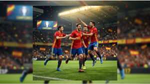 FIFA 17 uitgelichte thumbnail met WK 2026-simulatie waarin Spanje als winnaar wordt voorspeld