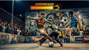FIFA Street uitgelichte thumbnail over trick-economie, met voetbalactie en nadruk op flair en risico