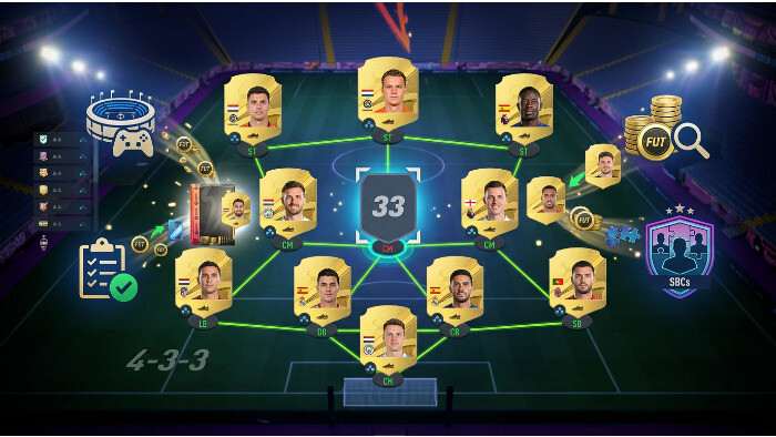 FIFA Ultimate Team thumbnail met voetbalspeler en FUT-kaart, bij tips om gratis te starten zonder geld uit te geven