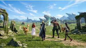 Vierkante featured thumbnail voor Final Fantasy VII Rebirth op PS5 bij een review over een kolossale RPG