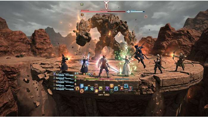 Uitgelichte thumbnail voor Final Fantasy XIV met MMO-sfeer en personagekunst voor PC en PlayStation