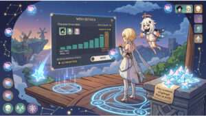 Genshin Impact uitgelichte thumbnail voor een uitleg over het pity systeem in wish banners