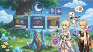 Genshin Impact thumbnail met personage en tekst over resin slim besteden per Adventure Rank
