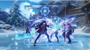 Genshin Impact thumbnail met Stellar-Conduct buffs en social media hype rond TikTok en Instagram