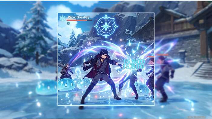 Genshin Impact thumbnail met Stellar-Conduct buffs en social media hype rond TikTok en Instagram