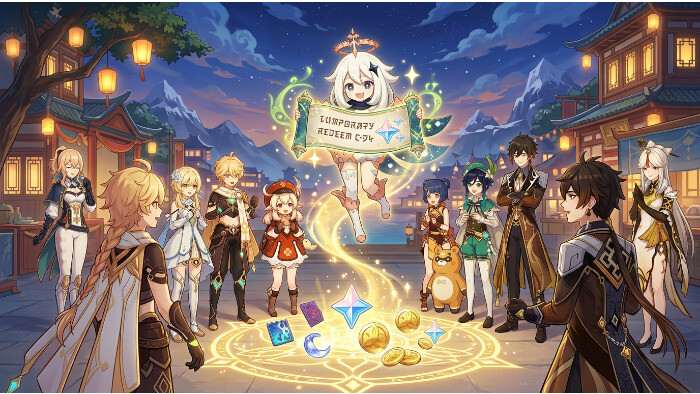 Genshin Impact thumbnail met personageportret en titel over tijdelijke codes die je speelritme sturen