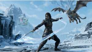 Uitgelichte thumbnail voor God of War Ragnarök met Kratos en Atreus in een ijzige setting, bij nieuws over Faye