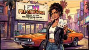 Uitgelichte thumbnail voor Grand Theft Auto over GTA 6 pre-orders, met focus op prijs, edities en fysieke releasecode