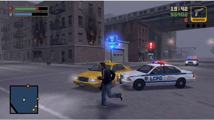 Uitgelichte thumbnail van Grand Theft Auto III met verwijzing naar spelen op mobiel en PlayStation
