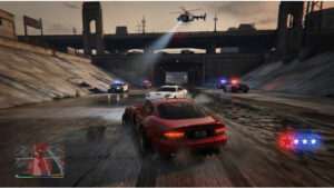 GTA featured thumbnail met politieauto en wanted sterren, passend bij tips om je wanted level te verlagen