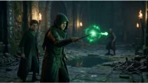 Hogwarts Legacy featured thumbnail over Unforgivable Curses unlock guide met tovenaar en magisch spreukeffect