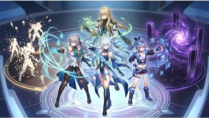 Honkai: Star Rail featured thumbnail over teamcomps per path with a stylized sci-fi achtergrond