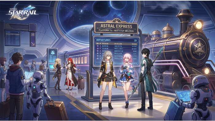 Honkai: Star Rail featured thumbnail met sci-fi personage en turn-based RPG sfeer voor mobiel