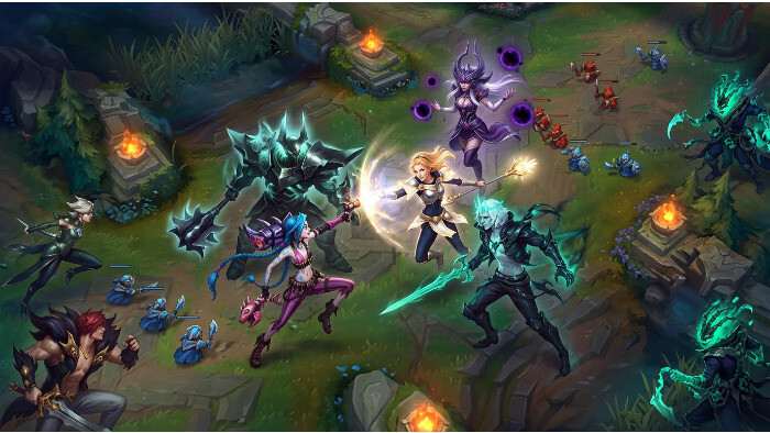 League of Legends featured thumbnail met tekst over meta picks per lane voor top, jungle, mid, bot en support