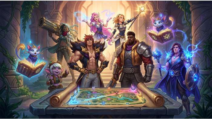 League of Legends thumbnail met tierlist voor patch 14.xx, gericht op EUW SoloQ
