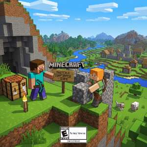 Minecraft featured thumbnail met blokkerige landschapstijl bij nieuws over ESRB-rating voor Nintendo Switch 2