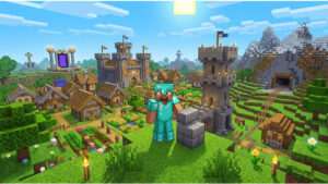 Minecraft featured thumbnail met blokkerig landschap en titel over hoe Game Pass je keuze stuurt