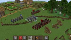Uitgelichte thumbnail voor Minecraft: Java Edition over Hundred Years Warfare, waarin Minecraft verandert in een RTS