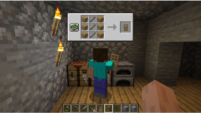 Minecraft featured thumbnail met een werkbank, passend bij een gids over effici&euml;nt craften