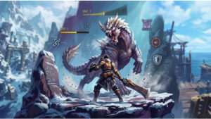 Monster Hunter featured thumbnail over Master Rank unlocken, met jager in harnas in een dramatische setting