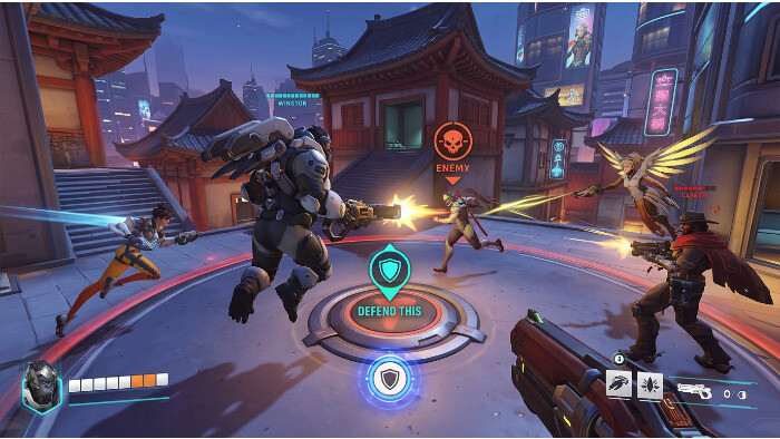 Overwatch 2 thumbnail over het ping-systeem met een shooter-achtergrond en titeltekst