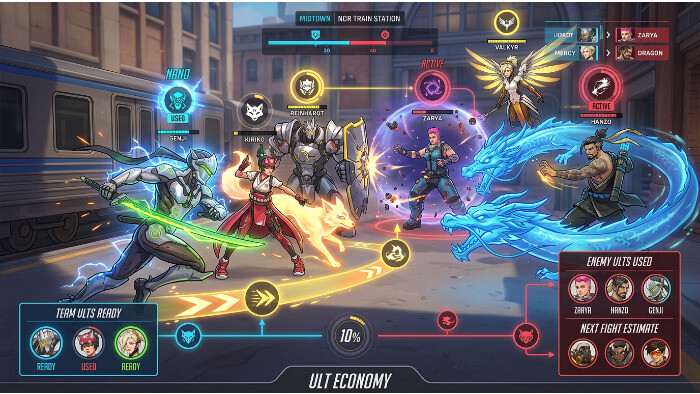 Overwatch 2 featured thumbnail for an article about ult economy basics to win more teamfights