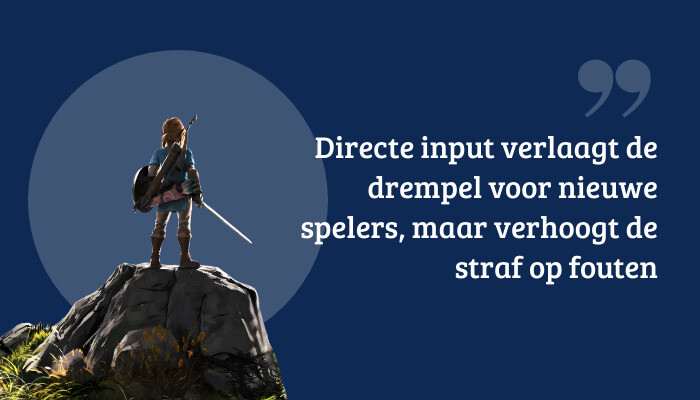Quote-banner voor The Legend of Zelda: Phantom Hourglass over directe touch-input en fouten