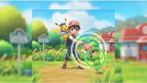 Uitgelichte thumbnail van Pokémon Let's Go, Pikachu! op Nintendo Switch met Pikachu als vaste partner in Kanto