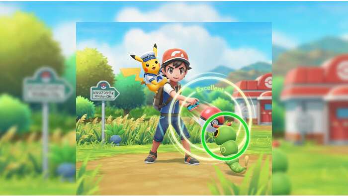 Uitgelichte thumbnail van Pokémon Let's Go, Pikachu! op Nintendo Switch met Pikachu als vaste partner in Kanto