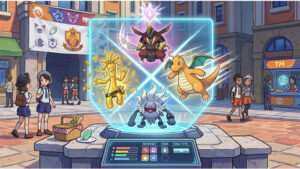 Pokémon Scarlet & Violet thumbnail met trainer en Pokémon, gericht op de beste moveset per Pokémon
