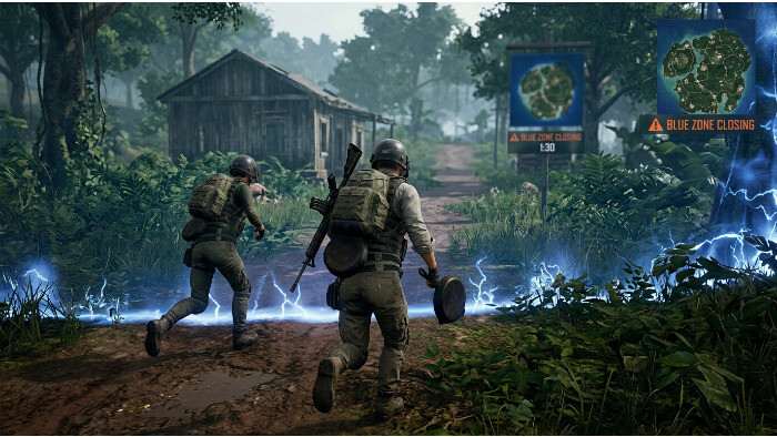 PUBG: Battlegrounds thumbnail over Blue Zone Revamp en RTX-only Ally Duo modus met soldaat en blauwe zone