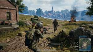 PUBG: Battlegrounds featured thumbnail met een gewapende soldaat op een stoffig battle royale slagveld