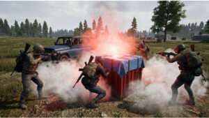 Uitgelichte PUBG-thumbnail over het gebruiken van een flare gun voor airdrops, met tactische sfeer en HUD-stijl