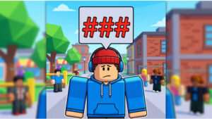 Roblox featured thumbnail met chatbericht dat wordt gecensureerd met ### door de berichtenfilter