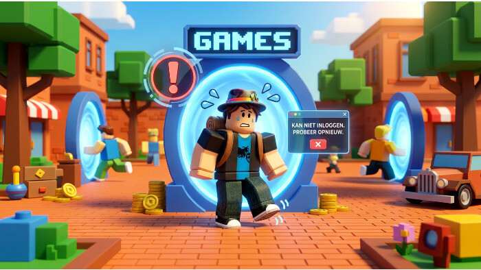 Roblox thumbnail over inlogproblemen met een foutmelding en tips voor oplossingen per platform